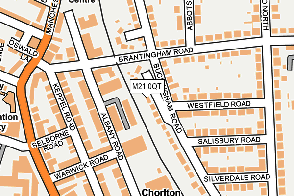 M21 0QT map - OS OpenMap – Local (Ordnance Survey)