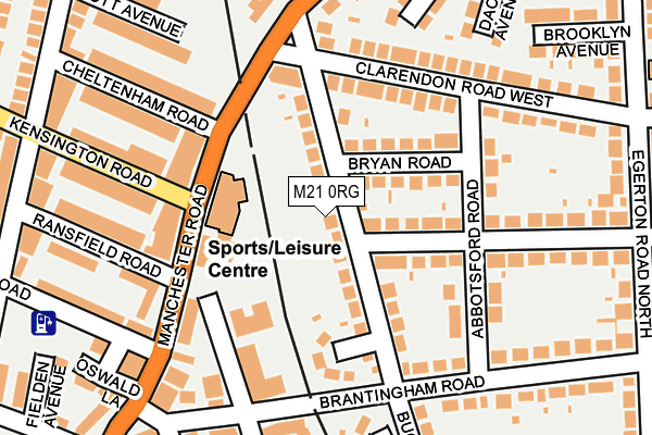 M21 0RG map - OS OpenMap – Local (Ordnance Survey)