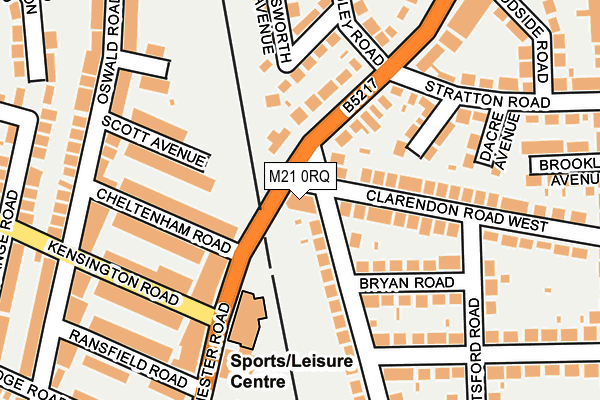 M21 0RQ map - OS OpenMap – Local (Ordnance Survey)