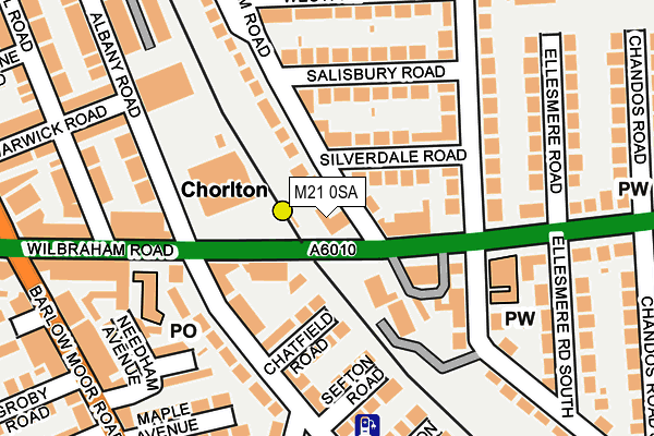 M21 0SA map - OS OpenMap – Local (Ordnance Survey)