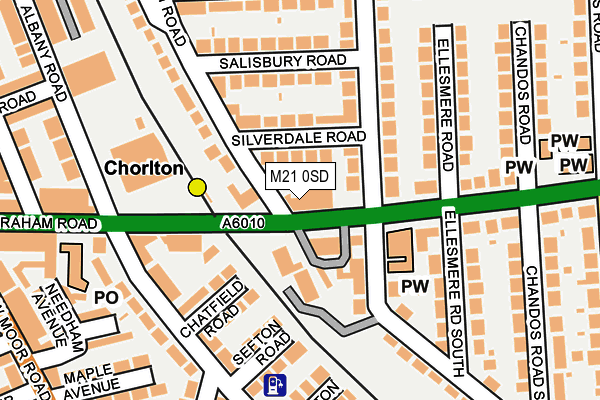 M21 0SD map - OS OpenMap – Local (Ordnance Survey)