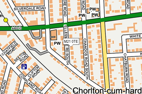 M21 0TE map - OS OpenMap – Local (Ordnance Survey)