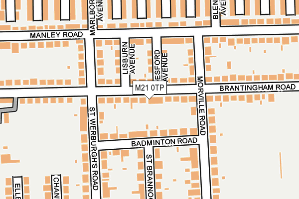 M21 0TP map - OS OpenMap – Local (Ordnance Survey)