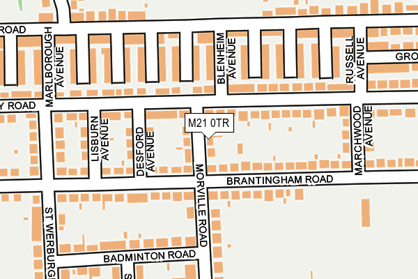 M21 0TR map - OS OpenMap – Local (Ordnance Survey)
