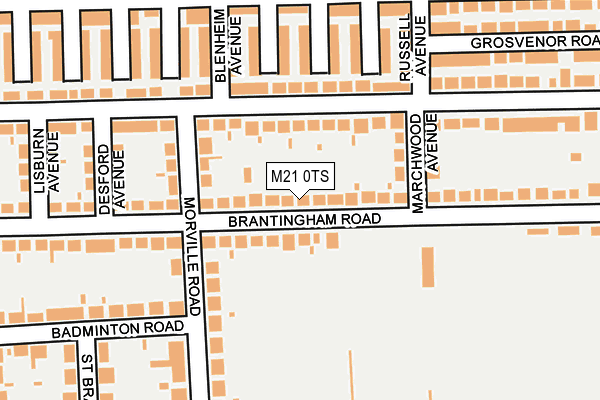 M21 0TS map - OS OpenMap – Local (Ordnance Survey)