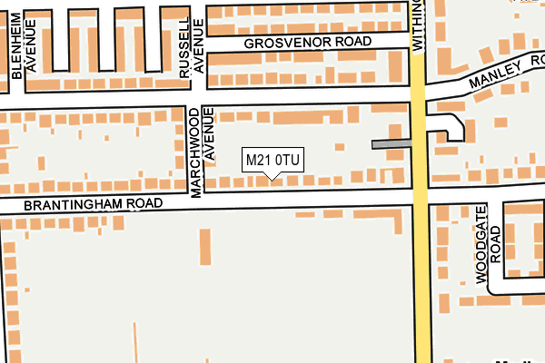 M21 0TU map - OS OpenMap – Local (Ordnance Survey)