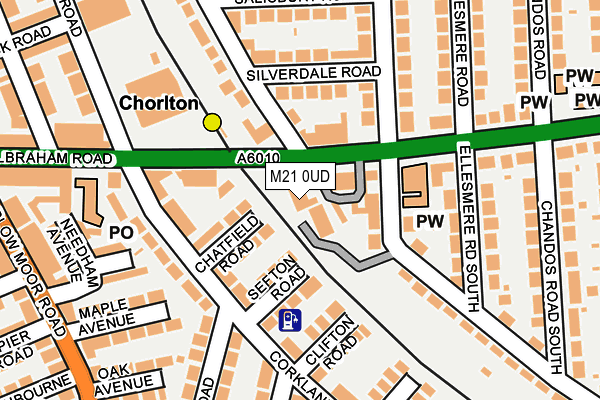 M21 0UD map - OS OpenMap – Local (Ordnance Survey)