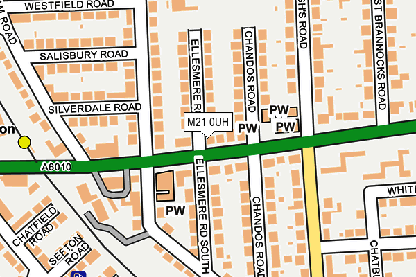 M21 0UH map - OS OpenMap – Local (Ordnance Survey)