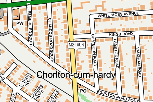 M21 0UN map - OS OpenMap – Local (Ordnance Survey)