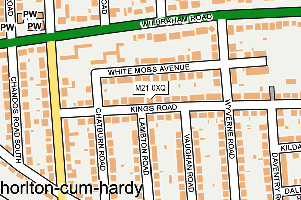 M21 0XQ map - OS OpenMap – Local (Ordnance Survey)