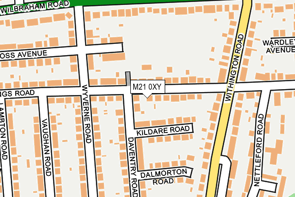 M21 0XY map - OS OpenMap – Local (Ordnance Survey)