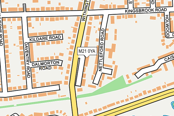 M21 0YA map - OS OpenMap – Local (Ordnance Survey)