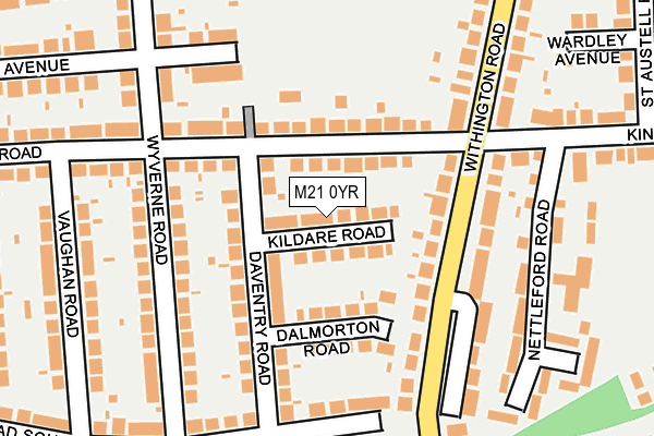 M21 0YR map - OS OpenMap – Local (Ordnance Survey)