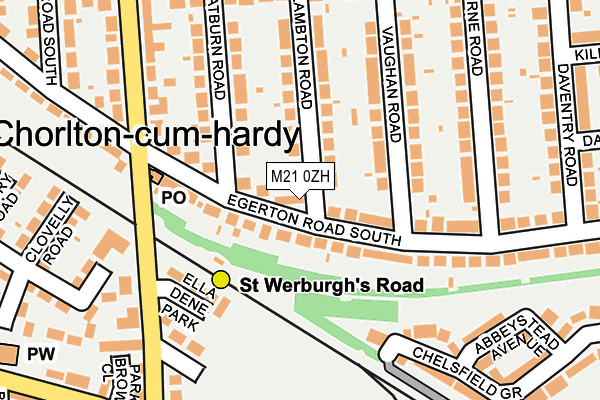 M21 0ZH map - OS OpenMap – Local (Ordnance Survey)