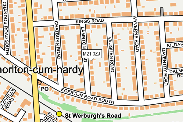 M21 0ZJ map - OS OpenMap – Local (Ordnance Survey)