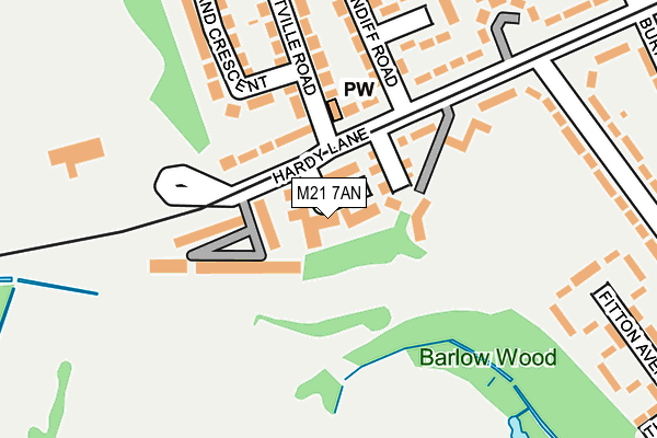 M21 7AN map - OS OpenMap – Local (Ordnance Survey)