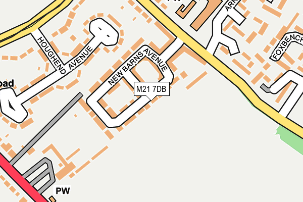 M21 7DB map - OS OpenMap – Local (Ordnance Survey)