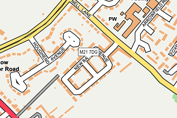 M21 7DG map - OS OpenMap – Local (Ordnance Survey)