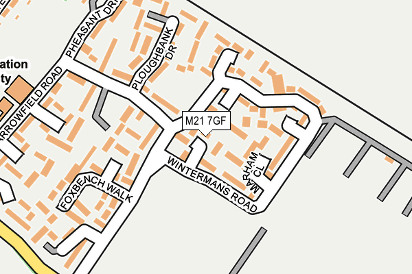 M21 7GF map - OS OpenMap – Local (Ordnance Survey)