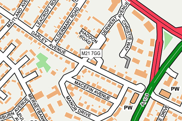 M21 7GG map - OS OpenMap – Local (Ordnance Survey)