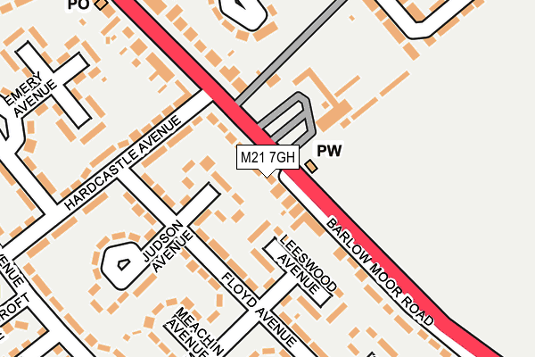 M21 7GH map - OS OpenMap – Local (Ordnance Survey)