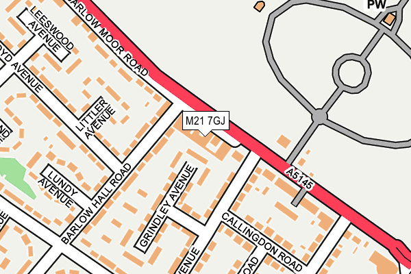 M21 7GJ map - OS OpenMap – Local (Ordnance Survey)