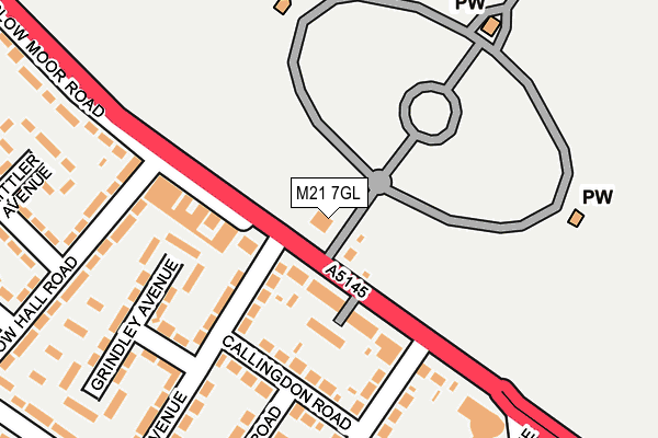 M21 7GL map - OS OpenMap – Local (Ordnance Survey)