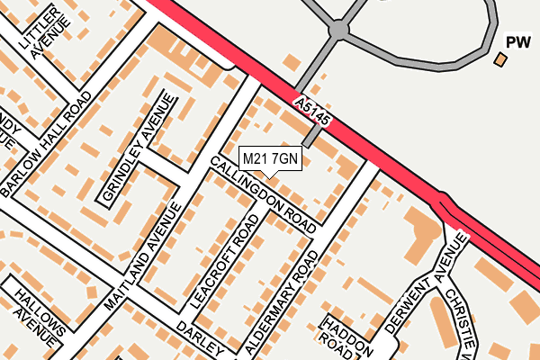 M21 7GN map - OS OpenMap – Local (Ordnance Survey)