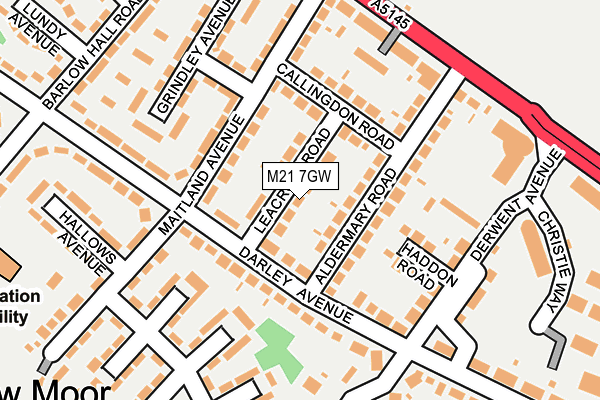 M21 7GW map - OS OpenMap – Local (Ordnance Survey)