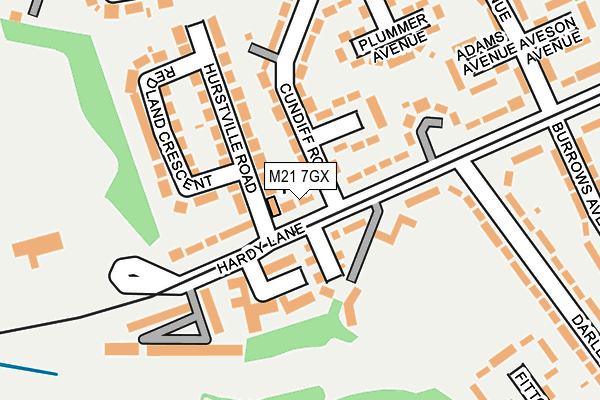 M21 7GX map - OS OpenMap – Local (Ordnance Survey)