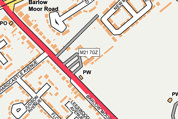 M21 7GZ map - OS OpenMap – Local (Ordnance Survey)
