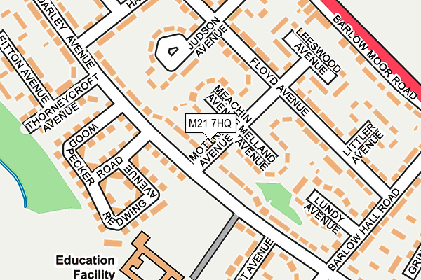 M21 7HQ map - OS OpenMap – Local (Ordnance Survey)