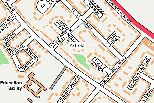 M21 7HZ map - OS OpenMap – Local (Ordnance Survey)