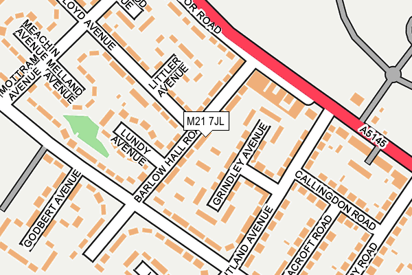 M21 7JL map - OS OpenMap – Local (Ordnance Survey)