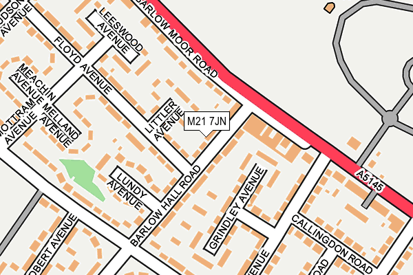 M21 7JN map - OS OpenMap – Local (Ordnance Survey)