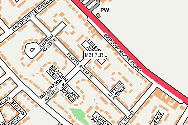 M21 7LR map - OS OpenMap – Local (Ordnance Survey)