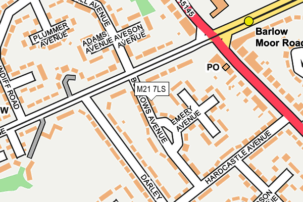 M21 7LS map - OS OpenMap – Local (Ordnance Survey)