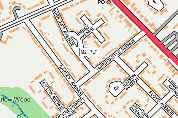 M21 7LT map - OS OpenMap – Local (Ordnance Survey)