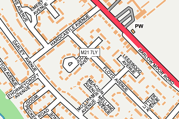 M21 7LY map - OS OpenMap – Local (Ordnance Survey)