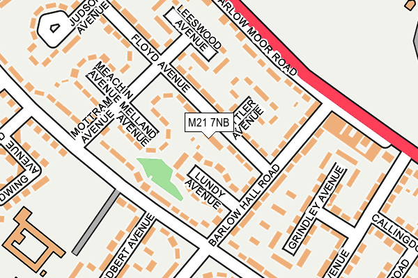 M21 7NB map - OS OpenMap – Local (Ordnance Survey)