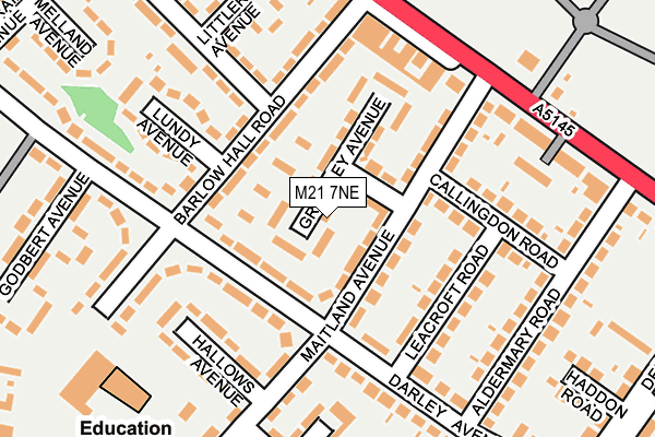 M21 7NE map - OS OpenMap – Local (Ordnance Survey)