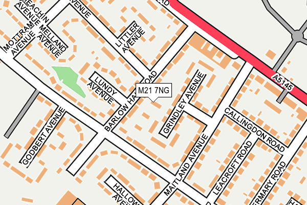 M21 7NG map - OS OpenMap – Local (Ordnance Survey)