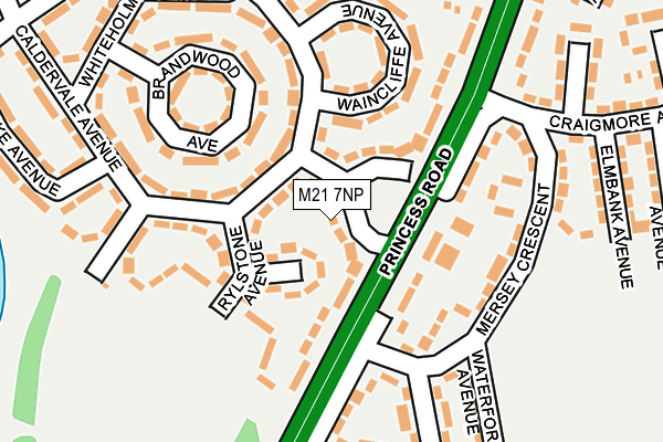 M21 7NP map - OS OpenMap – Local (Ordnance Survey)