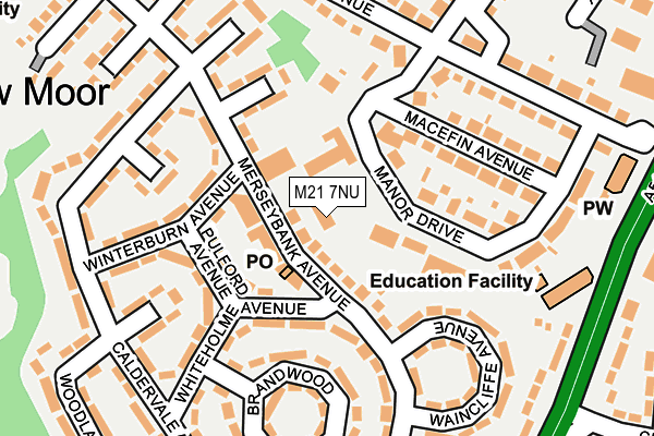 M21 7NU map - OS OpenMap – Local (Ordnance Survey)