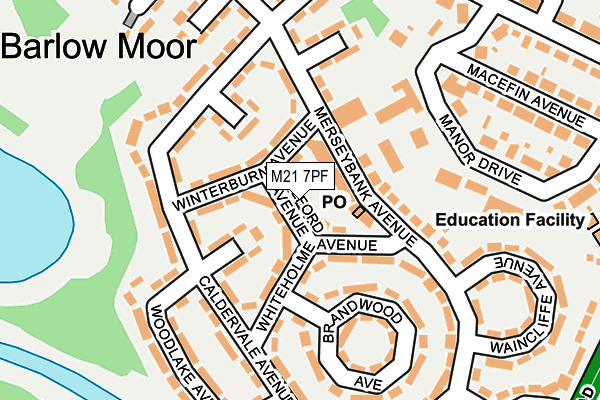M21 7PF map - OS OpenMap – Local (Ordnance Survey)