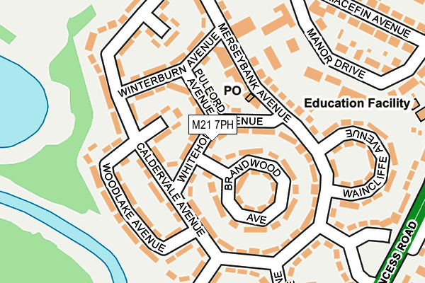 M21 7PH map - OS OpenMap – Local (Ordnance Survey)
