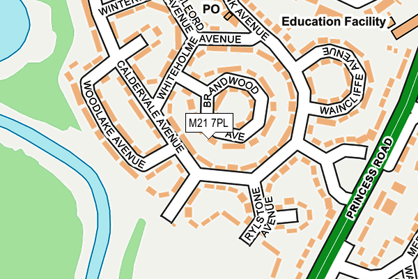 M21 7PL map - OS OpenMap – Local (Ordnance Survey)