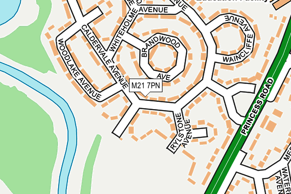 M21 7PN map - OS OpenMap – Local (Ordnance Survey)