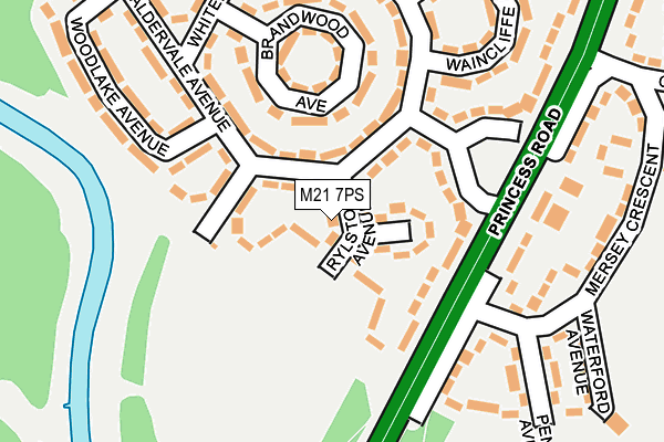 M21 7PS map - OS OpenMap – Local (Ordnance Survey)
