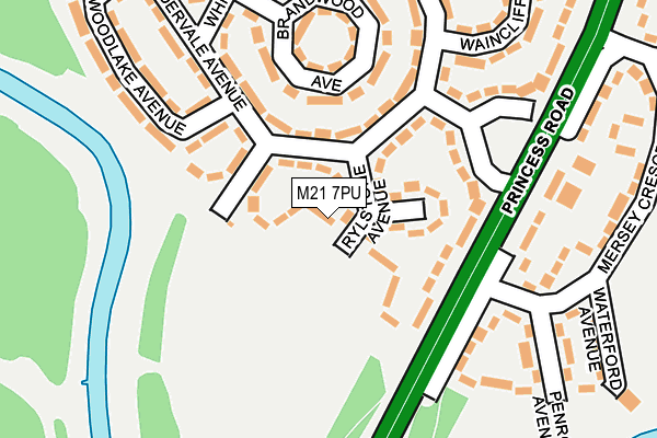 M21 7PU map - OS OpenMap – Local (Ordnance Survey)